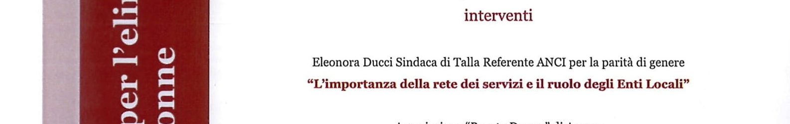 29 NOVEMBRE 2019 – GIORNATA INTERNAZIONALE PER L’ELIMINAZIONE DELLA VIOLENZA CONTRO LE DONNE